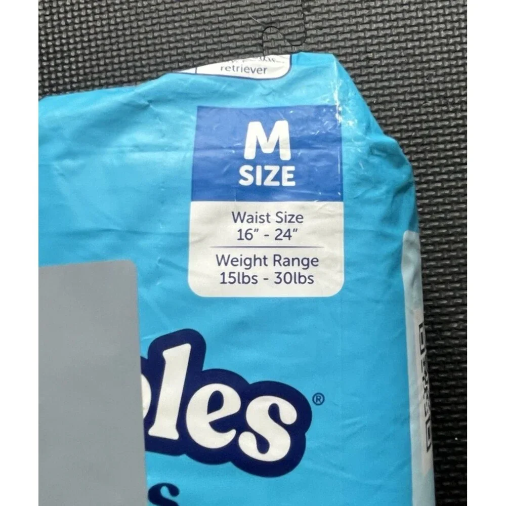 Disposable Male Dog Wraps Medium 36 Count Stretchy Waistband Hartz Comfitables